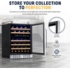 image:imageNewAir 24 Wine Fridge for 52 Bottles  BuiltIn or Freestanding Wine Cooler Refrigerator with Glass Door  Precision Cooling SlideOut Shelves amp Quiet Compressor System  Stainless SteelStainless Steel