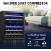 image:imageNewAir 24 Wine Fridge for 52 Bottles  BuiltIn or Freestanding Wine Cooler Refrigerator with Glass Door  Precision Cooling SlideOut Shelves amp Quiet Compressor System  Stainless SteelBlack Stainless Steel
