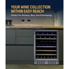 image:imageNewAir 24 Wine Fridge for 52 Bottles  BuiltIn or Freestanding Wine Cooler Refrigerator with Glass Door  Precision Cooling SlideOut Shelves amp Quiet Compressor System  Stainless SteelStainless Steel