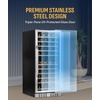image:imageNewAir 24 Wine Fridge for 52 Bottles  BuiltIn or Freestanding Wine Cooler Refrigerator with Glass Door  Precision Cooling SlideOut Shelves amp Quiet Compressor System  Stainless SteelStainless Steel