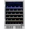 image:imageNewAir 24 Wine Fridge for 52 Bottles  BuiltIn or Freestanding Wine Cooler Refrigerator with Glass Door  Precision Cooling SlideOut Shelves amp Quiet Compressor System  Stainless SteelStainless Steel