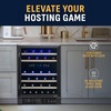 image:imageNewAir 24 Wine Fridge for 52 Bottles  BuiltIn or Freestanding Wine Cooler Refrigerator with Glass Door  Precision Cooling SlideOut Shelves amp Quiet Compressor System  Stainless SteelBlack Stainless Steel