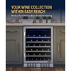 image:imageNewAir 24 Wine Fridge for 52 Bottles  BuiltIn or Freestanding Wine Cooler Refrigerator with Glass Door  Precision Cooling SlideOut Shelves amp Quiet Compressor System  Stainless SteelStainless Steel