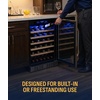 image:imageNewAir 24 Wine Fridge for 52 Bottles  BuiltIn or Freestanding Wine Cooler Refrigerator with Glass Door  Precision Cooling SlideOut Shelves amp Quiet Compressor System  Stainless SteelStainless Steel