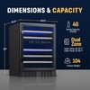 image:imageNewAir 24 Wine Fridge for 52 Bottles  BuiltIn or Freestanding Wine Cooler Refrigerator with Glass Door  Precision Cooling SlideOut Shelves amp Quiet Compressor System  Stainless SteelBlack Stainless Steel