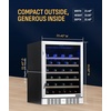 image:imageNewAir 24 Wine Fridge for 52 Bottles  BuiltIn or Freestanding Wine Cooler Refrigerator with Glass Door  Precision Cooling SlideOut Shelves amp Quiet Compressor System  Stainless SteelStainless Steel