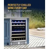 image:imageNewAir 24 Wine Fridge for 52 Bottles  BuiltIn or Freestanding Wine Cooler Refrigerator with Glass Door  Precision Cooling SlideOut Shelves amp Quiet Compressor System  Stainless SteelStainless Steel