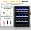 image:imageNewAir 24 Wine Fridge for 52 Bottles  BuiltIn or Freestanding Wine Cooler Refrigerator with Glass Door  Precision Cooling SlideOut Shelves amp Quiet Compressor System  Stainless SteelBlack Stainless Steel