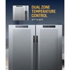 image:imageNewAir 27 Dual Zone Beverage Refrigerator amp Wine Cooler for 18 Bottles amp 59 Cans  Freestanding or BuiltIn Under Counter Mini Fridge for Beer Wine and Soda  Black18 Bottles  59 Cans