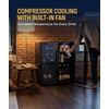 image:imageNewAir 27 Dual Zone Beverage Refrigerator amp Wine Cooler for 18 Bottles amp 59 Cans  Freestanding or BuiltIn Under Counter Mini Fridge for Beer Wine and Soda  Black18 Bottles  59 Cans