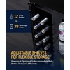 image:imageNewAir 27 Dual Zone Beverage Refrigerator amp Wine Cooler for 18 Bottles amp 59 Cans  Freestanding or BuiltIn Under Counter Mini Fridge for Beer Wine and Soda  Black12 Bottle  39 Can
