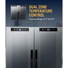 image:imageNewAir 27 Dual Zone Beverage Refrigerator amp Wine Cooler for 18 Bottles amp 59 Cans  Freestanding or BuiltIn Under Counter Mini Fridge for Beer Wine and Soda  Black12 Bottle  39 Can