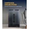 image:imageNewAir 27 Dual Zone Beverage Refrigerator amp Wine Cooler for 18 Bottles amp 59 Cans  Freestanding or BuiltIn Under Counter Mini Fridge for Beer Wine and Soda  Black12 Bottle  39 Can