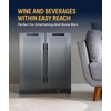 image:imageNewAir 27 Dual Zone Beverage Refrigerator amp Wine Cooler for 18 Bottles amp 59 Cans  Freestanding or BuiltIn Under Counter Mini Fridge for Beer Wine and Soda  Black18 Bottles  59 Cans