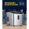 image:imageNewAir 28 lb Countertop Ice Maker  Portable Bullet Ice Machine  Fresh Ice in 10 Minutes 3 Ice Sizes  Compact Stainless Steel with Scoop amp Basket