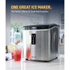 image:imageNewAir 28 lb Countertop Ice Maker  Portable Bullet Ice Machine  Fresh Ice in 10 Minutes 3 Ice Sizes  Compact Stainless Steel with Scoop amp Basket