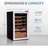 image:imageNewAir 500 Count Electric Cigar Humidor Box  Premium Cigar Cooler Cabinet with BuiltIn Boveda Temperature amp Humidity Control  Adjustable Spanish Cedar Shelves  Desktop Humidor500 Count Boveda