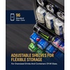 image:imageNewAir 96 Can BuiltIn Beverage Refrigerator  15 Small Mini Fridge for Bedroom Home Bar or Office  Quiet Cooling amp Precise Temperature Control  Black Stainless Steel