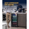image:imageNewAir 96 Can BuiltIn Beverage Refrigerator  15 Small Mini Fridge for Bedroom Home Bar or Office  Quiet Cooling amp Precise Temperature Control  Black Stainless Steel