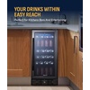 image:imageNewAir 96 Can BuiltIn Beverage Refrigerator  15 Small Mini Fridge for Bedroom Home Bar or Office  Quiet Cooling amp Precise Temperature Control  Black Stainless Steel