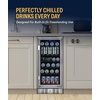 image:imageNewAir 96 Can BuiltIn Beverage Refrigerator  15 Small Mini Fridge for Bedroom Home Bar or Office  Quiet Cooling amp Precise Temperature Control  Stainless SteelStainless Steel