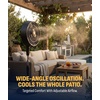 image:imageNewAir Outdoor Misting Pedestal Fan  1600 CFM Oscillating Patio Fan with Garden Hose Connection  3 Speeds and WideAngle Cooling for Decks amp Outdoor Spaces of up to 500 sq ft