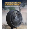 image:imageNewAir Outdoor Misting Pedestal Fan  1600 CFM Oscillating Patio Fan with Garden Hose Connection  3 Speeds and WideAngle Cooling for Decks amp Outdoor Spaces of up to 500 sq ft