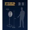 image:imageNewAir Outdoor Misting Pedestal Fan  2800 CFM Oscillating Patio Fan with Garden Hose Connection  3 Speeds and WideAngle Cooling for Decks amp Outdoor Spaces of up to 600 sq ft