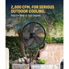 image:imageNewAir Outdoor Misting Pedestal Fan  2800 CFM Oscillating Patio Fan with Garden Hose Connection  3 Speeds and WideAngle Cooling for Decks amp Outdoor Spaces of up to 600 sq ft