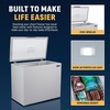 image:imageNewair 67 Cu Ft Chest Freezer with Removable Basket Quiet Deep Freezer Digital Temperature Control Top Open Door Alarm Fast Freeze Mode Compact Freezer Garage Storage Cool GrayCool Gray