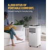 image:imageNewair 8000 BTU Portable Air Conditioner for Bedrooms amp Small Rooms  Compact Portable AC Unit for Room with SelfEvaporative Cooling Dehumidifier amp Remote Control  White