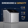 image:imageNewair Silver Countertop Ice Maker Machine Compact Automatic Ice Maker Cubes Ready in Under 15 Minutes Portable Ice Cube Maker Perfect for HomeKitchenOfficeBar