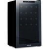 image:imageNewAir 20 Dual Zone Wine Fridge for 33 Bottles  Freestanding Wine Cooler Refrigerator with Glass Door  Mirrored Shadow Door amp Quiet Compressor Cooling  Black