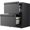 image:imageNewAir 24 Dual Zone Outdoor Wine amp Beverage Fridge  Freestanding or BuiltIn Under counter Refrigerator for Outside Patio  Dual Drawer for 20 Wine Bottles amp 80 Cans  Stainless Steel