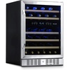 image:imageNewAir 24 Wine Fridge for 52 Bottles  BuiltIn or Freestanding Wine Cooler Refrigerator with Glass Door  Precision Cooling SlideOut Shelves amp Quiet Compressor System  Stainless SteelStainless Steel