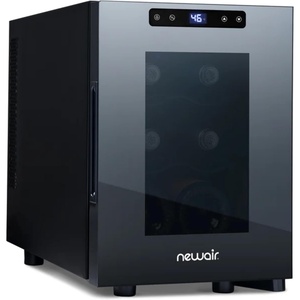image:imageNewAir 10 Wine Fridge for 6 Bottles  Freestanding Wine Cooler Refrigerator with Glass Door  Compact Countertop Storage with Precision Cooling amp Quiet Operation  Black6 bottles