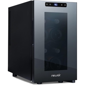 image:imageNewAir 10 Wine Fridge for 6 Bottles  Freestanding Wine Cooler Refrigerator with Glass Door  Compact Countertop Storage with Precision Cooling amp Quiet Operation  Black8 bottles