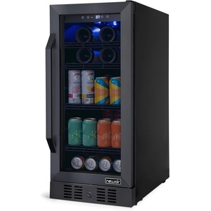 image:imageNewAir 15 Single Zone Beverage amp Wine Fridge  Beverage amp Wine Refrigerator for 33 Bottles  80 Cans  Freestanding or BuiltIn Under Counter Mini Fridge for Beer Wine amp Soda  Black Stainless SteelBlack Stainless Steel