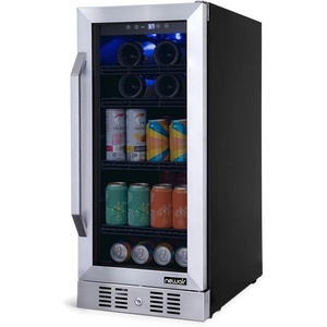 image:imageNewAir 15 Single Zone Beverage amp Wine Fridge  Beverage amp Wine Refrigerator for 33 Bottles  80 Cans  Freestanding or BuiltIn Under Counter Mini Fridge for Beer Wine amp Soda  Black Stainless SteelStainless Steel
