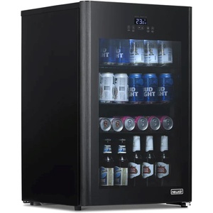 image:imageNewAir 160 Can Beverage Refrigerator  Freestanding Small Mini Fridge for Bedroom Home Bar or Living Room  SplitShelf Storage Digital Thermostat amp LED Light  Stainless Steel125 cans