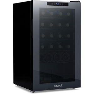 image:imageNewAir 17 Wine Fridge for 24 Bottles  Freestanding Wine Cooler Refrigerator with Glass Door  Quiet Compressor Cooling Adjustable Metal Racks amp LED Light  Black24 Bottle