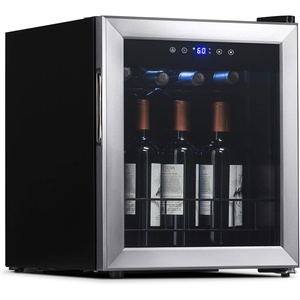 image:imageNewAir 19 Wine Fridge for 23 Bottles  Freestanding Wine Cooler Refrigerator with Glass Door  Quiet Compressor Cooling amp Digital Thermostat  Stainless SteelStainless Steel