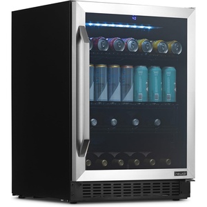 image:imageNewAir 24 Dual Zone Beverage Refrigerator amp Wine Cooler for 20 Bottles amp 70 Cans  Freestanding or BuiltIn Under Counter Mini Fridge for Beer Wine and Soda  Stainless Steel49 Bottles or 179 Cans