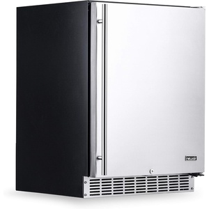 image:imageNewAir 24 Outdoor Beverage Fridge  Freestanding or BuiltIn Under counter Refrigerator for Outside Patio  Weatherproof Outdoor Fridge for 160 Cans with AutoClosing Door  Stainless Steel