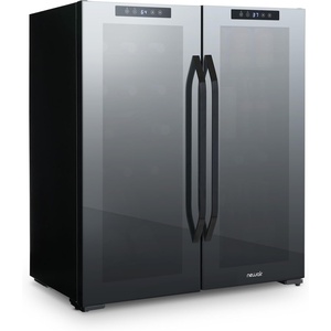 image:imageNewAir 27 Dual Zone Beverage Refrigerator amp Wine Cooler for 18 Bottles amp 59 Cans  Freestanding or BuiltIn Under Counter Mini Fridge for Beer Wine and Soda  Black18 Bottles  59 Cans