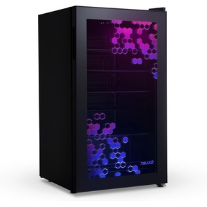 image:imageNewAir 85 Can Beverage Refrigerator with HexaColor LED Lights  Small Mini Fridge for Bedroom Gaming Room or Office  Remote Controlled Lighting amp Quiet Cooling126 can