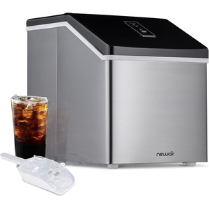 image:imageNewair Silver Countertop Ice Maker Machine Compact Automatic Ice Maker Cubes Ready in Under 15 Minutes Portable Ice Cube Maker Perfect for HomeKitchenOfficeBar