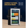 image:imageNewAir Beverage Refrigerator 100 Cans Cooler Free Standing Black Fridge with Reversible Glass Door Mini Fridge Beverage Organizer For Beer Wine Soda and DrinksStainless Steel