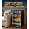 image:imageNewAir Beverage Refrigerator 100 Cans Cooler Free Standing Black Fridge with Reversible Glass Door Mini Fridge Beverage Organizer For Beer Wine Soda and DrinksStainless Steel