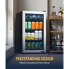 image:imageNewAir Beverage Refrigerator 100 Cans Cooler Free Standing Black Fridge with Reversible Glass Door Mini Fridge Beverage Organizer For Beer Wine Soda and DrinksStainless Steel